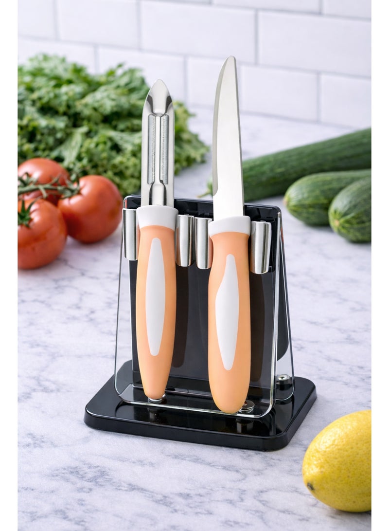 ديسينت ديسنت برايم إدج 2 بيس نايف سِت | ليزر نايف آند فيجيتابل بيلر | ستينلس ستيل بليدز – رَست ريزِستَنت | نون ستك نايف سِت | كيتشن كَتّينغ تولز سِت - Image 2